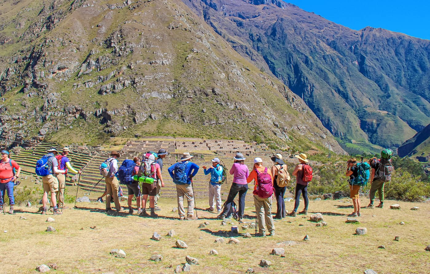 Hiking the Inca Trail - The first stop at the Llaqtapata view